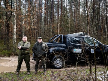 Patrol Strażników Przedborskiego Parku Krajobrazowego z Państwową Strażą Łowiecką, 